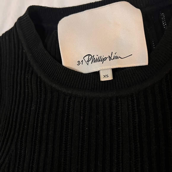 3.1 Phillip Lim Ruffle Ribbed Blouse - Picture 2 of 3